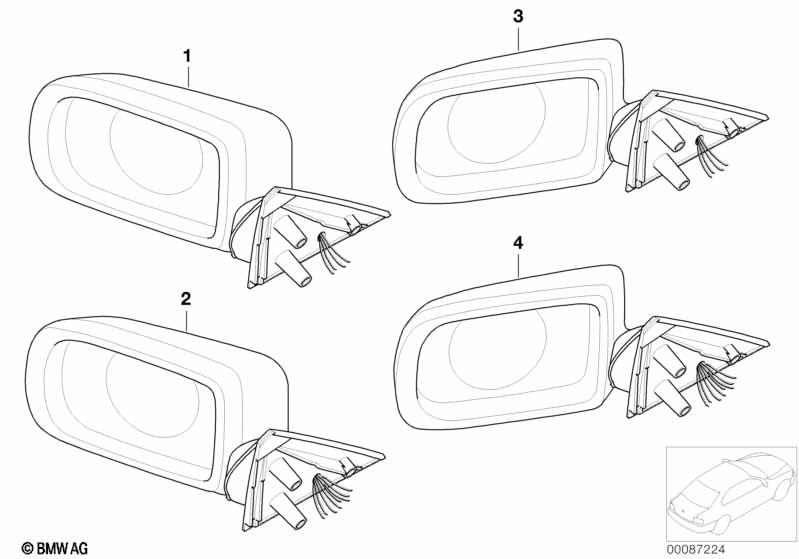 Genuine Right Exterior Wing Mirror Heated 51 16 8 266 606