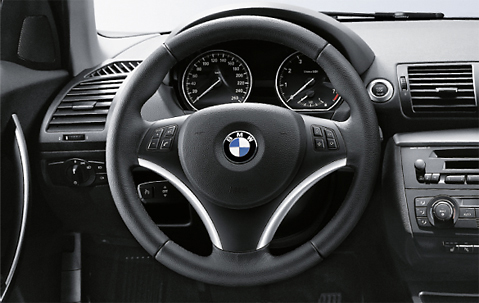 Genuine Sport Steering Wheel Cover Trim Black/Chrome 32 30 6 850 544