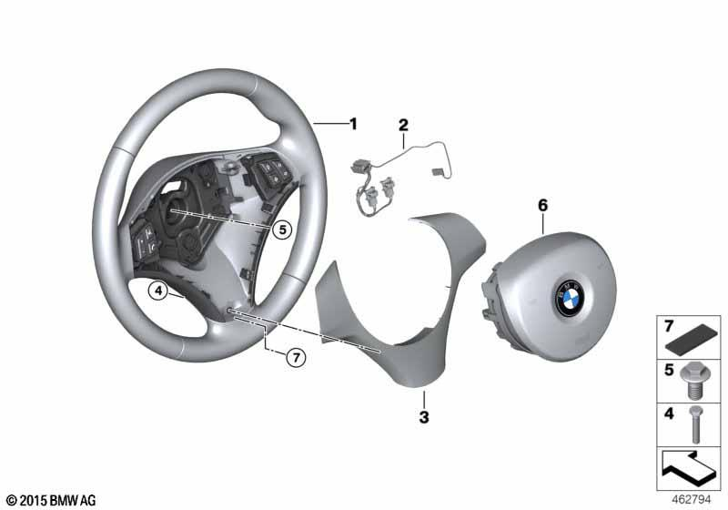 Genuine Steering Wheel Cover Black/Pearl 32 30 6 772 881