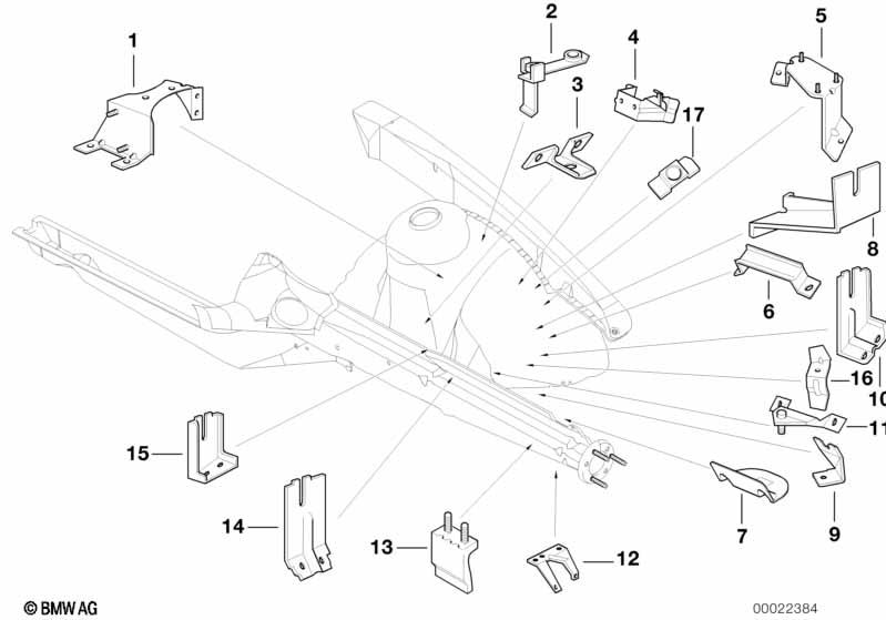 Genuine Air Cleaner Rear Bracket 41 14 8 119 798