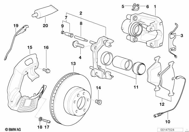 Genuine Brake Pads Repair Kit Braking Replacement Fits E39 34112282556