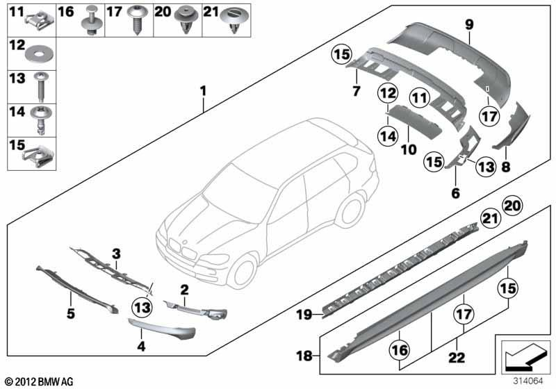 Genuine Front Left Bumper Panel Trim 51 11 0 413 816