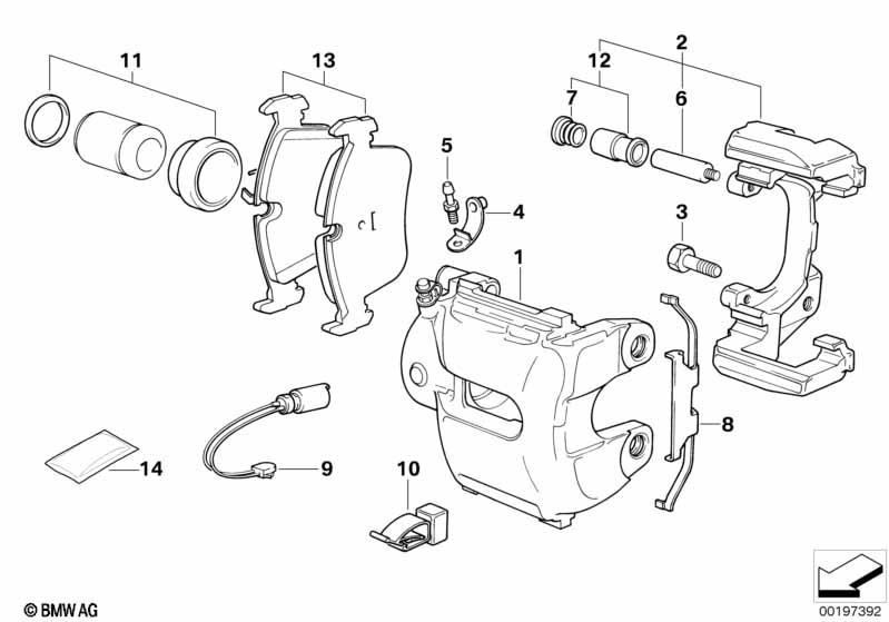 Genuine Brake Pads Repair Kit Fits E36 E46 E34 E32 E85 E86 34112282995