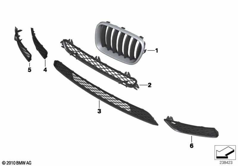 Genuine Front Right Grille 51 11 7 210 726