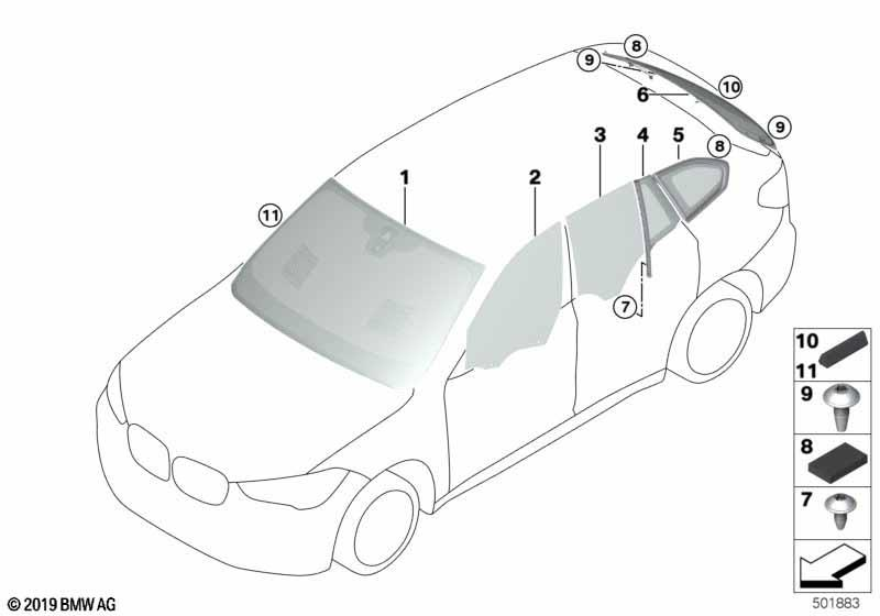 Genuine Rear Right O/S Window Sun Shade Visor Blind Screen 51 37 7 406 872