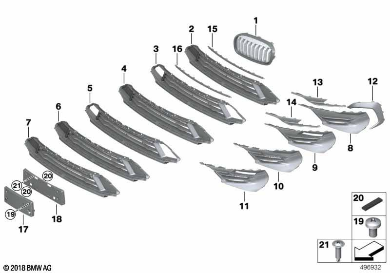 Genuine Trim Panel Front Front Grille Luxury 51 13 5 A3C E51