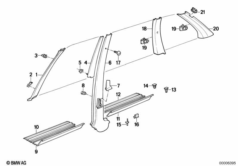 Genuine Mounting Trim Clip x4 51 43 7 194 187