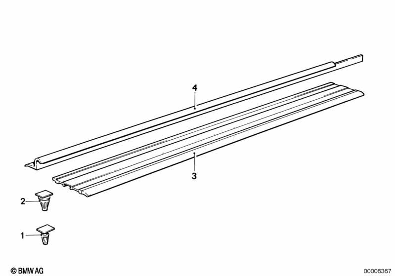 Genuine Door Sill Trim Clip Clamp 5-Pack 51 47 1 840 961