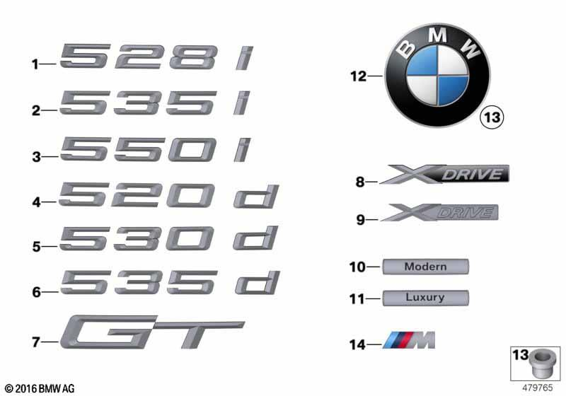 Genuine Lettering Badge Emblem 51 14 7 239 730