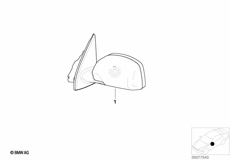 Genuine Left Exterior Wing Mirror Heated Electrochromic 51 16 7 039 911