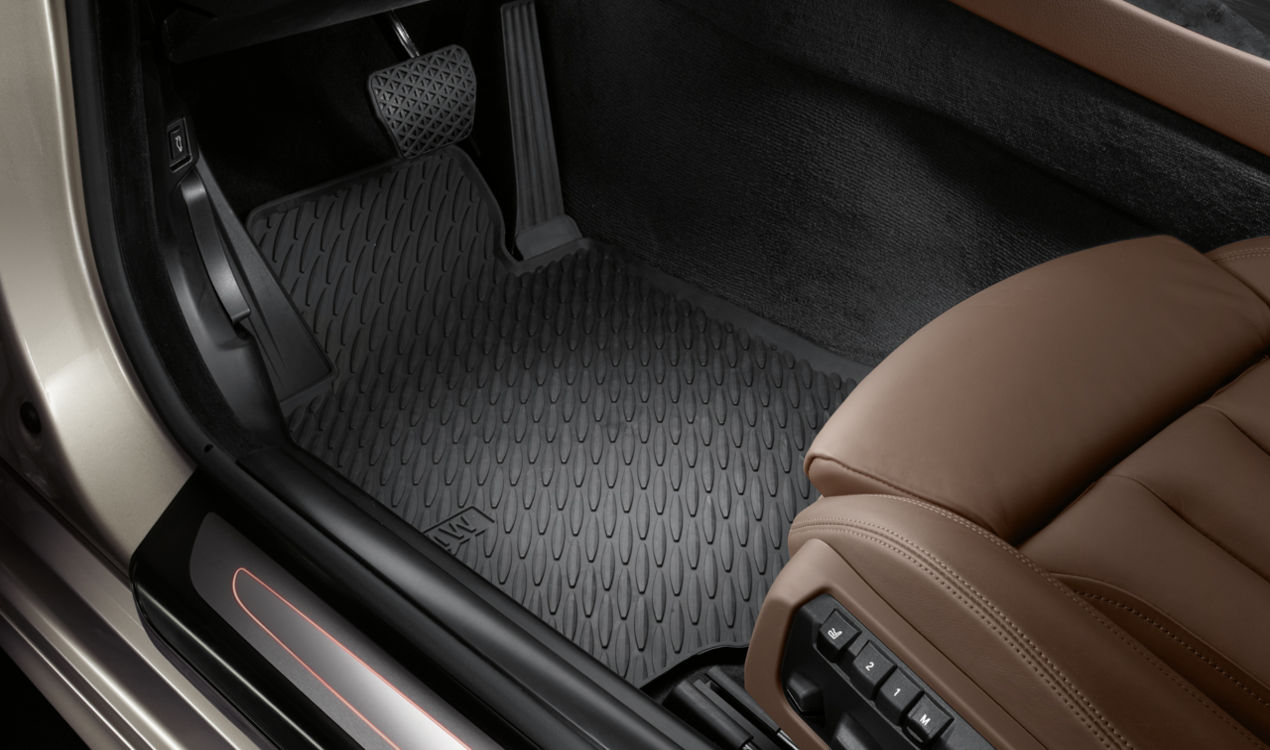 Genuine All-Weather Rubber Floor Mats Front Black 51 47 2 163 802
