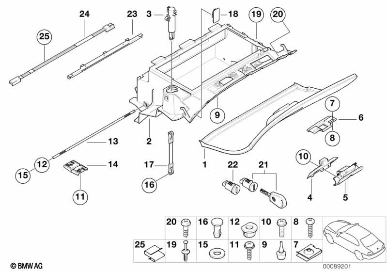 Genuine Glove Box Lock Lower Part 51 16 8 262 566