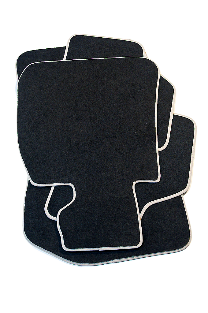 Genuine Velour Car Floor Mats Set Anthracite+Beige 51 47 7 306 573