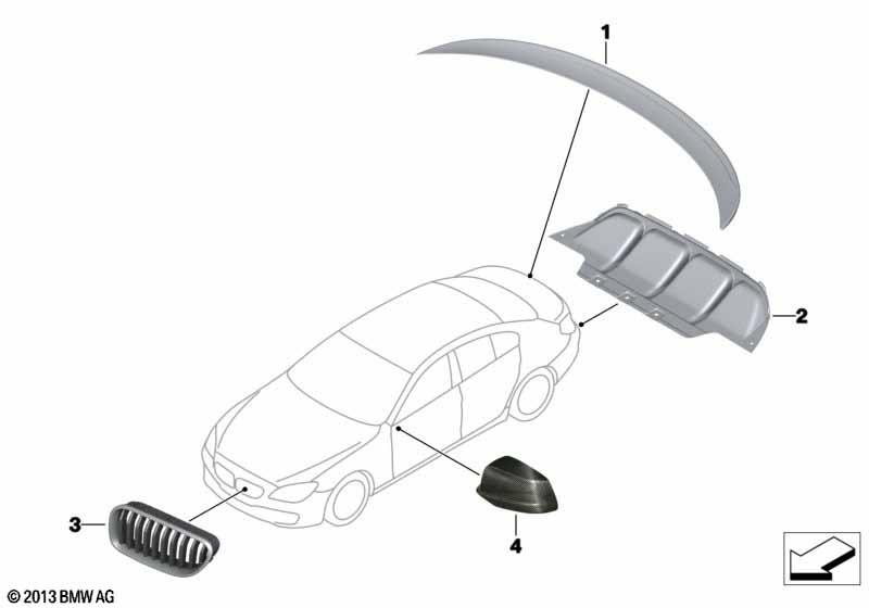 Genuine M Performance Boot Rear Trunk Lid Spoiler Wing Carbon 51 62 2 405 506