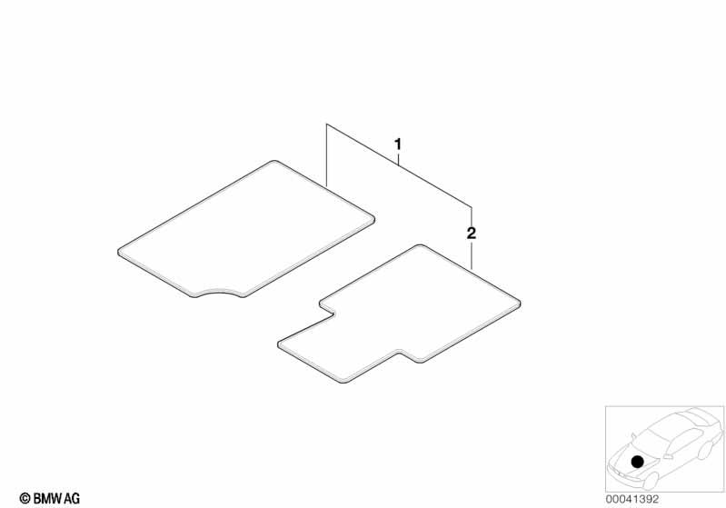 Genuine Floor Mats Set Velours Anthracite Hook And Loop Fastener 51 47 7 059 137