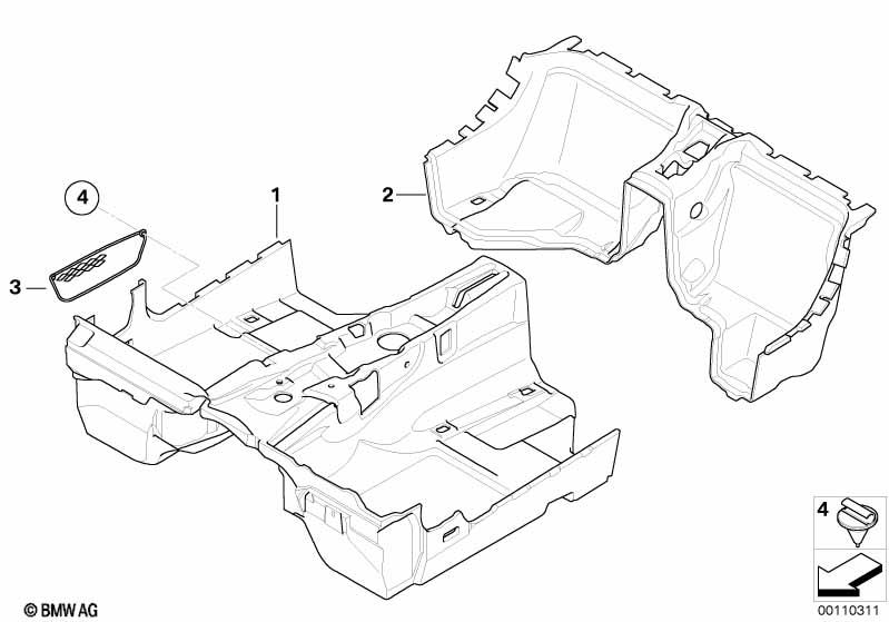 Genuine Front Right Storage Net Footwell 51 47 7 114 523 view 2