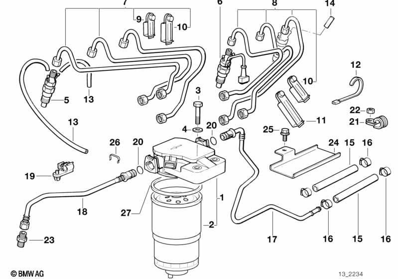 Genuine Injection System Diesel Fuel Feed Line