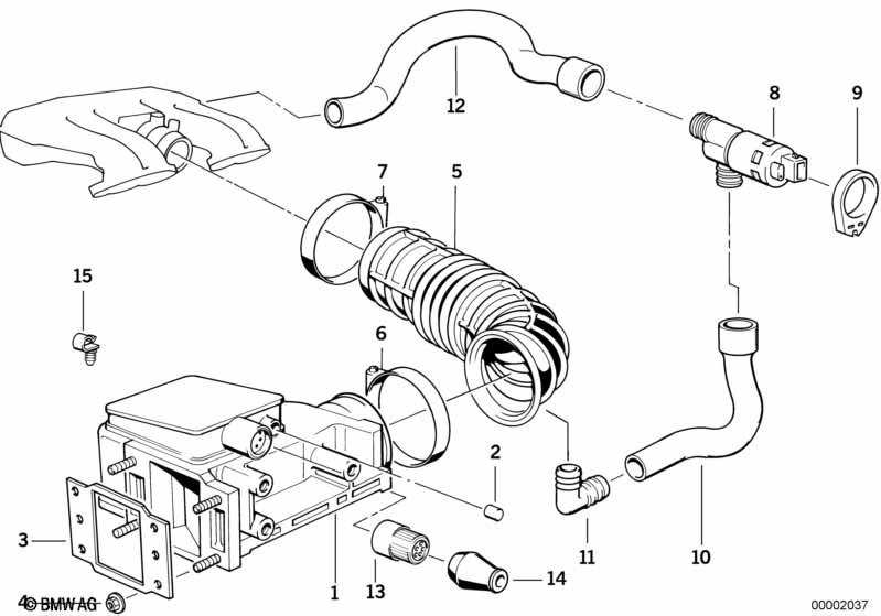 Genuine Volume Air Flow Sensor Rubber Boot 13 71 1 727 635