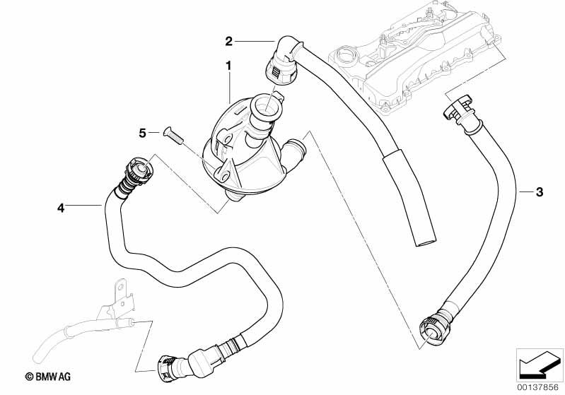 Genuine Crankcase Breather Connecting Line Hose Pipe