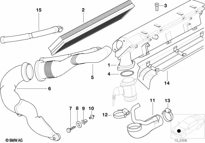Genuine Air Intake Silencer Muffler 13 71 2 246 183