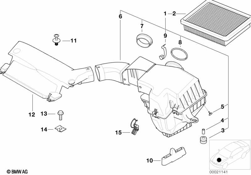 Genuine Air Intake Silencer Muffler 13 71 7 503 494