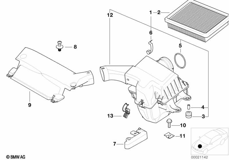Genuine Air Intake Silencer Muffler 13 71 7 503 496