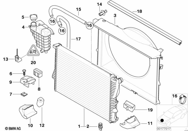 Genuine Radiator Expansion Tank 17 11 2 229 114