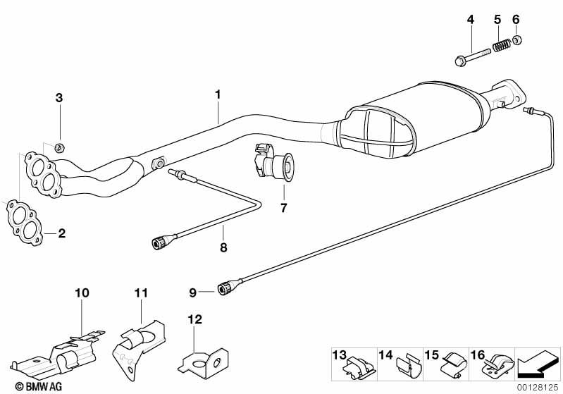 Genuine Exhaust Pipe Front Silencer