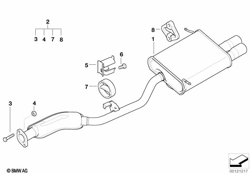 Genuine Rear Exhaust Silencer/Muffler 18 10 1 436 554