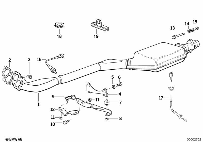 Genuine Front Exhaust Silencer/Muffler