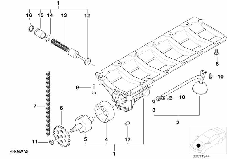 Genuine Lubrication System Oil Pump 11 41 7 507 350