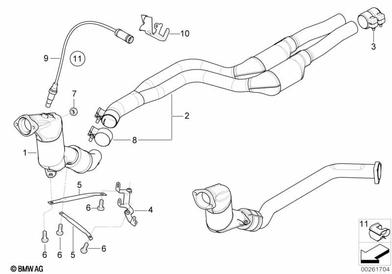 Genuine Diesel Catalyst Bracket 18 20 7 780 073