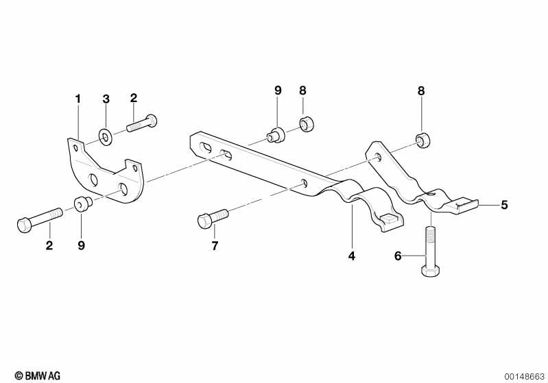 Genuine Exhaust Silencer/Muffler Bracket 18 30 1 433 151