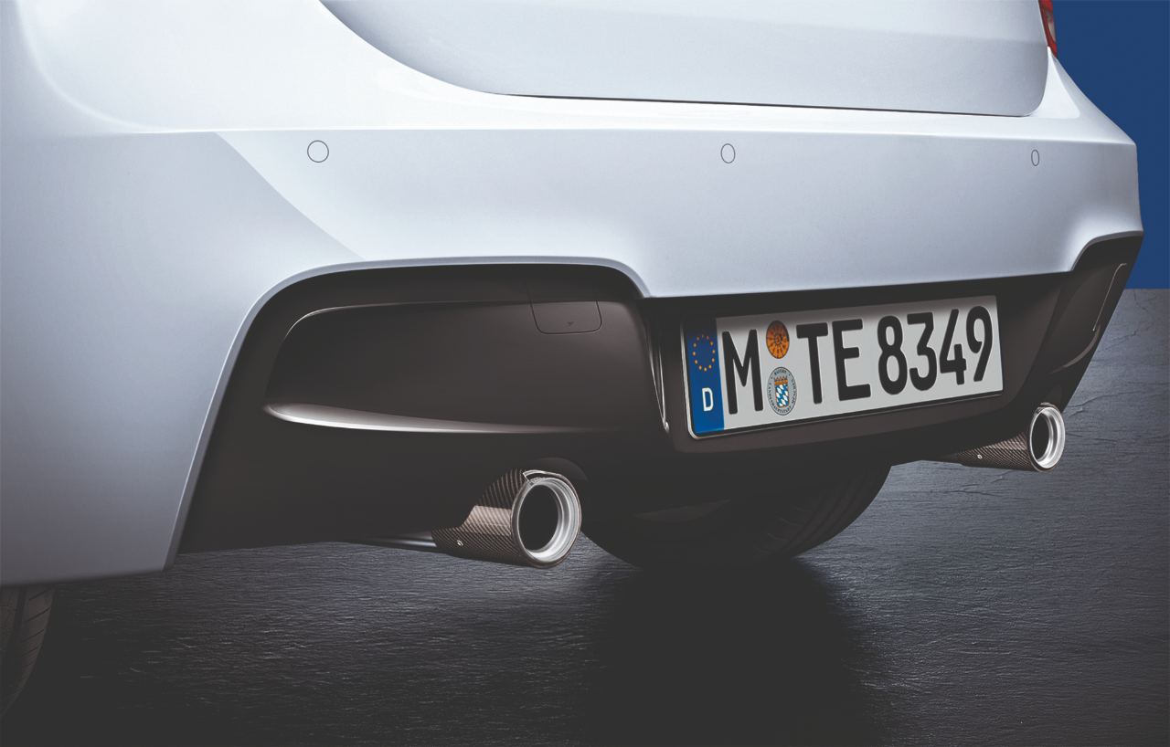 Genuine Exhaust Tailpipe Trim Tip End Carbon