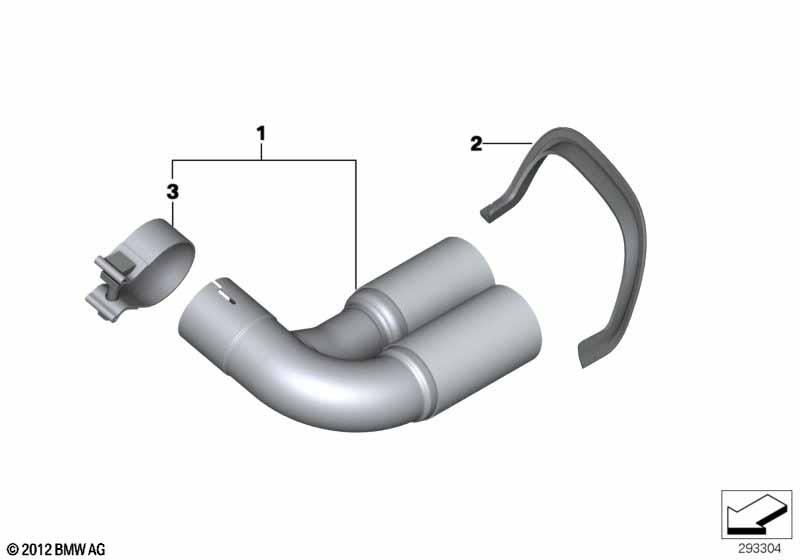Genuine M Performance Exhaust Tailpipe Trim Tip End Chrome