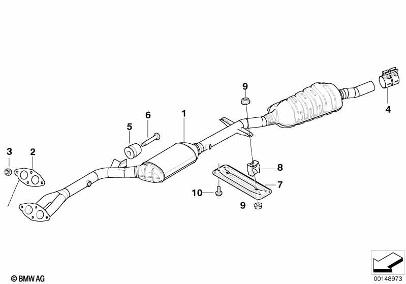 Genuine Exhaust System Vibration Absorber Centre 18 30 7 518 424