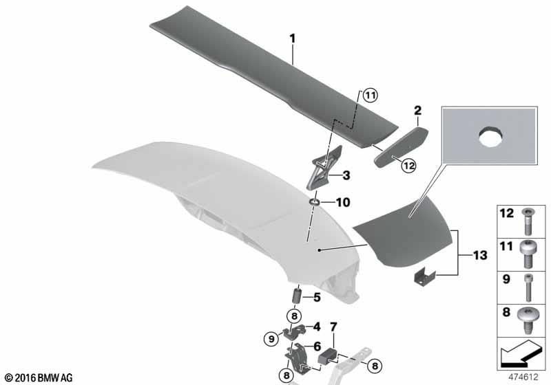 Genuine Rear Wing O-Ring 11.3mm x 2.2mm 07 11 9 905 198