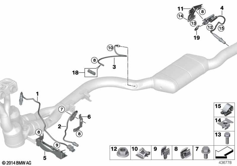 Genuine Emission Lambda Probe Prestol Cage Fixing 32 41 1 095 443