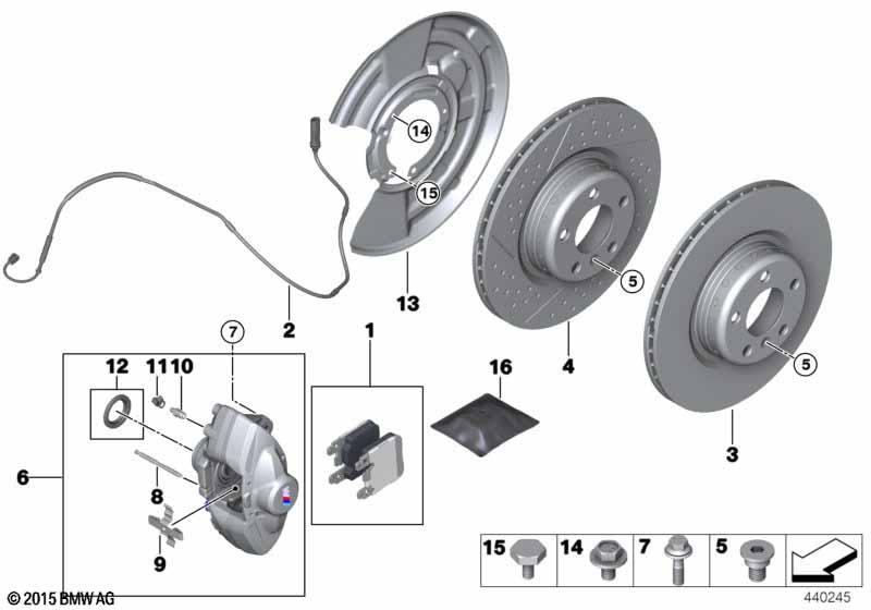 Genuine Rear Brake Disc Ventilated 345mm 34 20 6 797 600