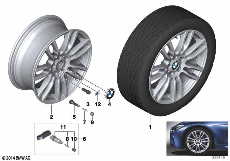 Genuine Light Alloy Wheel Rim M Star-Spoke 403 19" 8.5J Grey 36 11 7 845 883