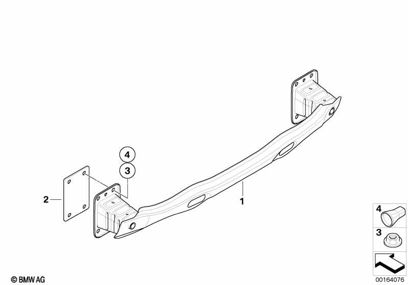 Genuine Rear Bumper Impact Gasket Carrier 51 12 7 158 451