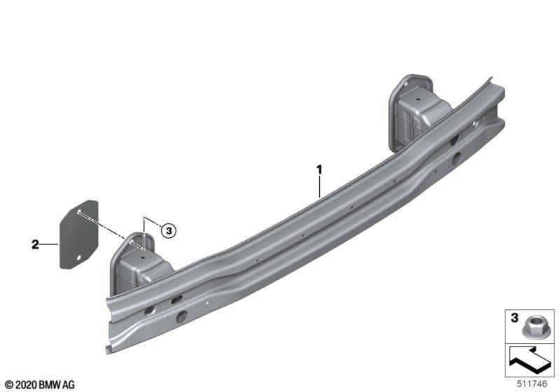 Genuine Rear Bumper Impact Gasket Carrier 51 12 7 400 673