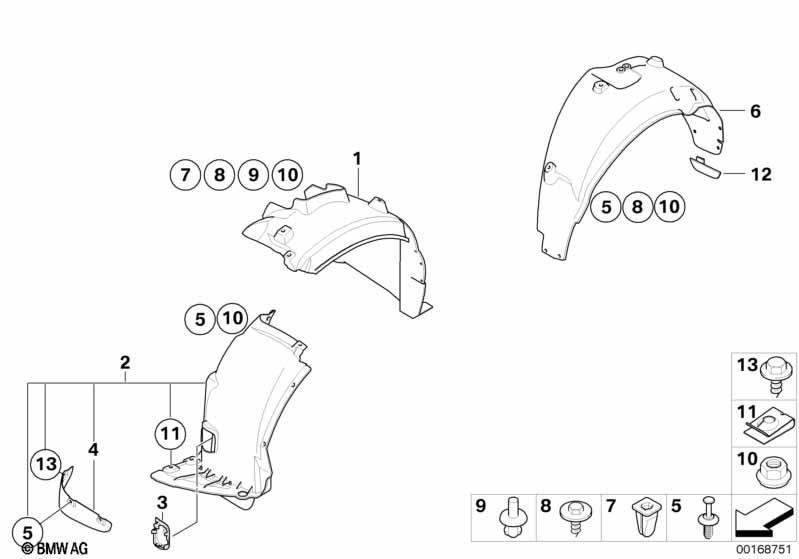 Genuine Extension For Rear Left Wheel Well 51 12 7 836 577