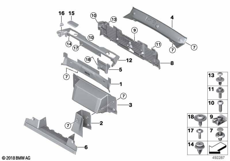 Genuine Bulkhead Trim Panel Expanding Rivet Clip 7.5mm ? 51 48 3 418 609