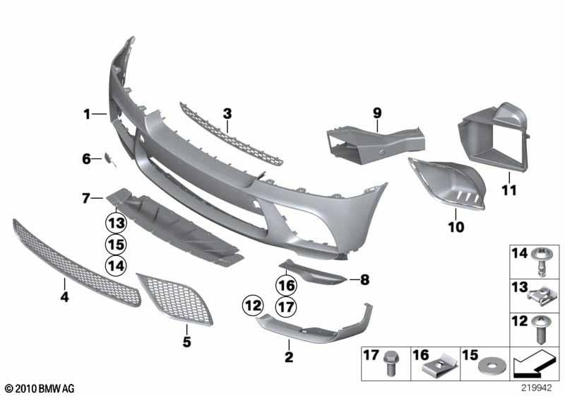 Genuine Performance Front Left Engine Oil Cooler Air Duct 51 71 2 159 355