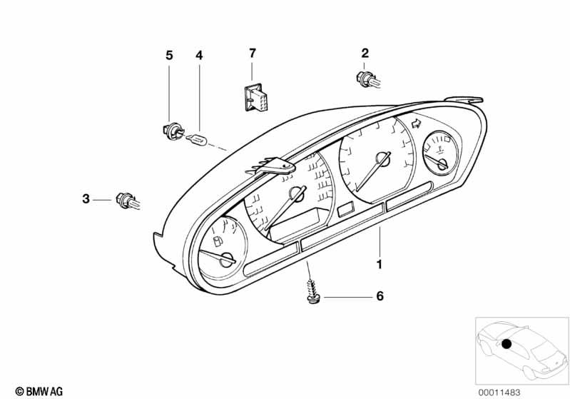Genuine 12V 1.2W Instrument Cluster Bulb 62 13 1 383 311