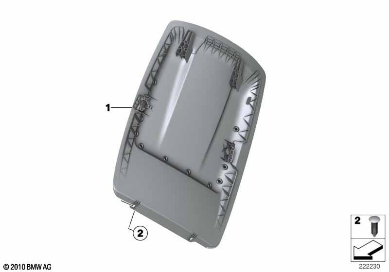 Genuine Front Seat Rear Panel Cover With Pocket Black Leather 52 10 7 254 431