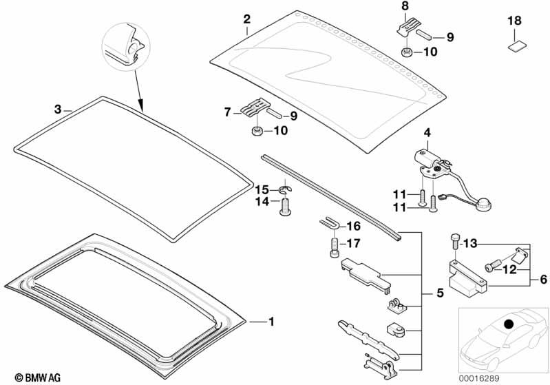 Genuine Tilting Sunroof Drive Unit Actuator 54 10 8 401 420