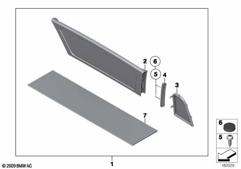 Genuine Left Exterior Wind Deflector Bracket 54 34 7 200 805