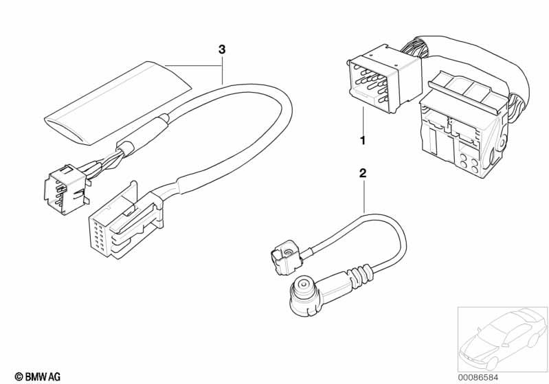 Genuine Radio Aerial/Antenna Adapter Cable Tubing 61 12 6 913 955